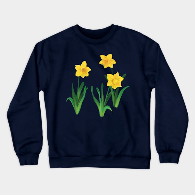 Daffodils Crewneck Sweatshirt by Designs by Twilight